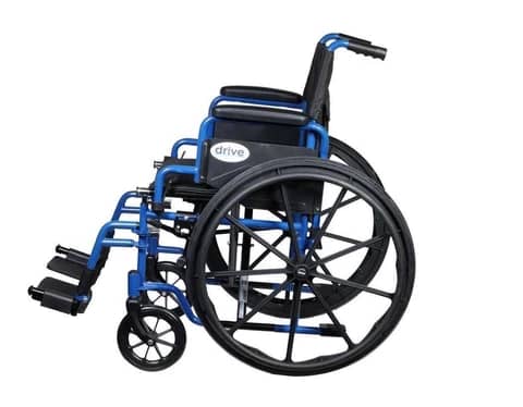 n a drive medical blue streak 18 lightweight wheelchair with legrests bls18fbd elr 2 spo large - Mobility Hive